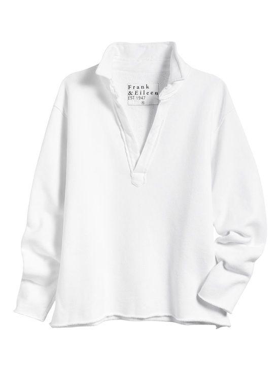Frank & Eileen Tops - Frank & Eileen NWD Patrick Triple Fleece White Size S